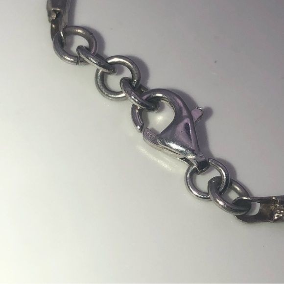 vtg Mickey 999 Silver Pendant w Sterling Snake Chain Choker 15” / 15mm - Picture 5 of 7